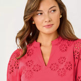 Castine Short Sleeve TopWomen - Tops - BlousesLILLY PULITZERThe Printed Peach Savannah