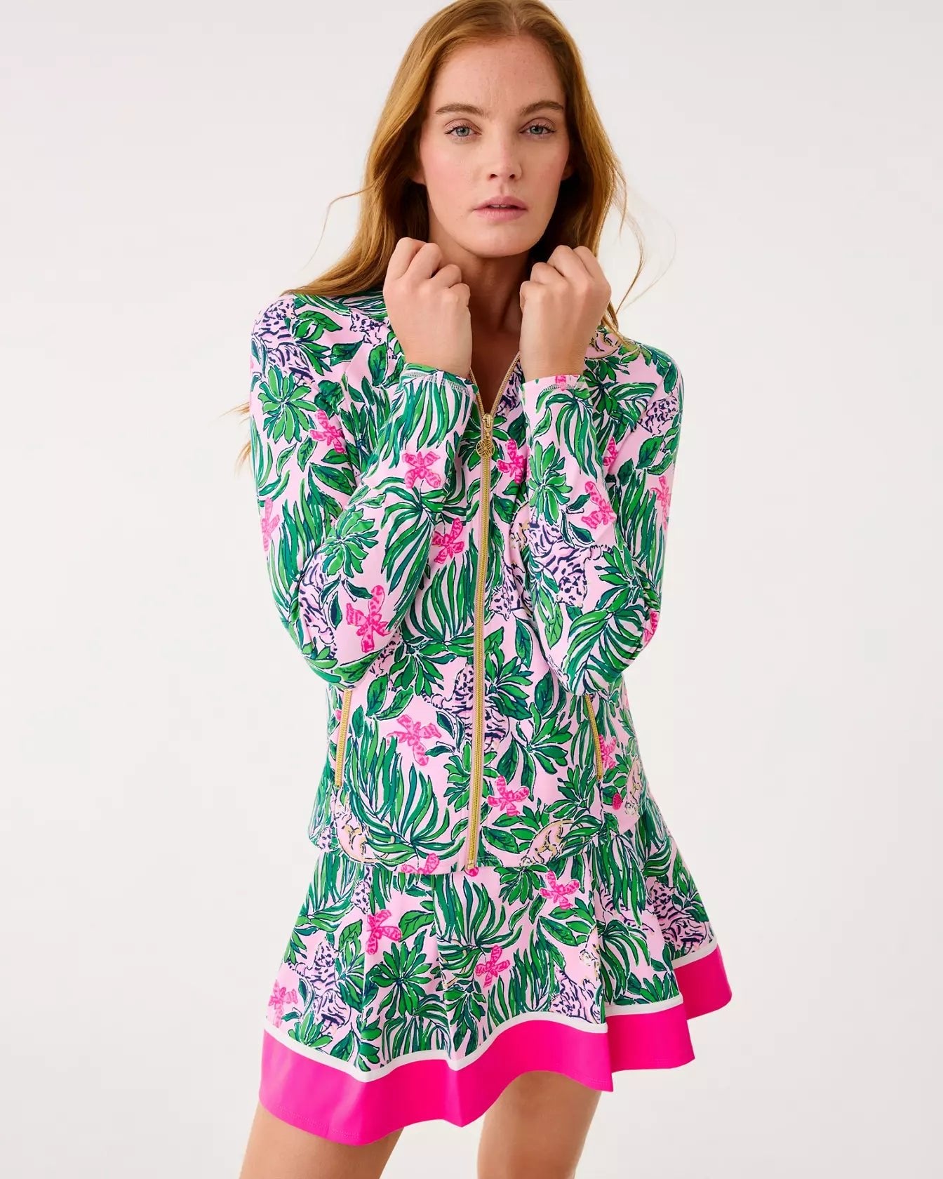 Cilia High Rise Skort UPF 50+Active - Active Bottoms - SkortsLILLY PULITZERThe Printed Peach Savannah