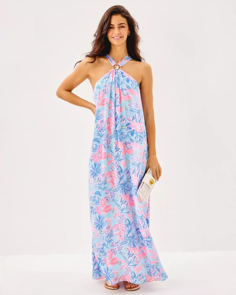 Clairabel Silk Maxi DressHeartland Retail ItemsLILLY PULITZERThe Printed Peach Savannah