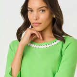 Clairmont 3/4 Sleeved Trimmed Knit TopLILLY PULITZERThe Printed Peach Savannah