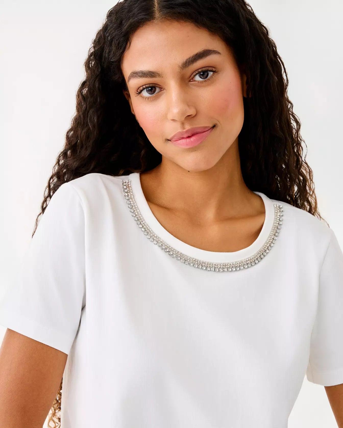 Clairmont Rhinestone Knit TopWomen - Tops - TeesLILLY PULITZERThe Printed Peach Savannah