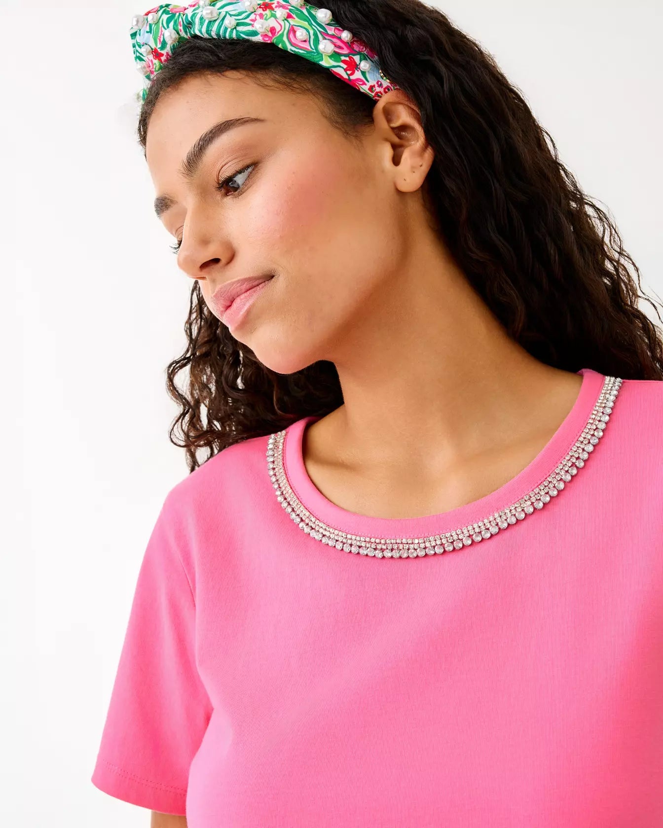 Clairmont Rhinestone Knit TopWomen - Tops - TeesLILLY PULITZERThe Printed Peach Savannah