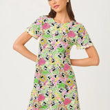 Cody Short Sleeve DressWomen - Dresses - Swing DressesLILLY PULITZERThe Printed Peach Savannah