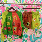 Colorblock Fall Stamp SweatshirtQueen of SparklesThe Printed Peach Savannah