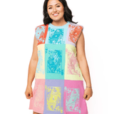 Colorblock QOS Card Logo Tank DressWomen - Dresses - A-Line/Easy DressesQueen of SparklesThe Printed Peach Savannah