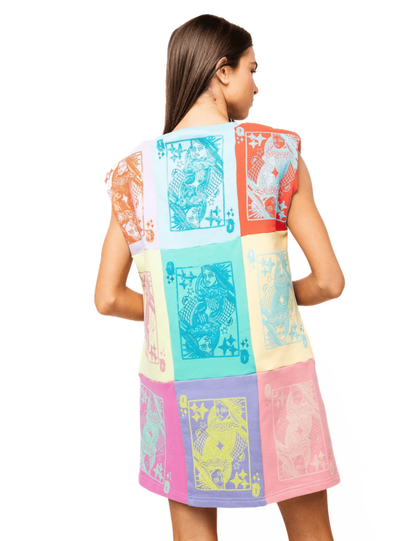 Colorblock QOS Card Logo Tank DressWomen - Dresses - A-Line/Easy DressesQueen of SparklesThe Printed Peach Savannah