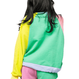 Colorblock QOS Card Logo Tie SweatshirtWomen - Tops - Sweatshirts & PopoversQueen of SparklesThe Printed Peach Savannah