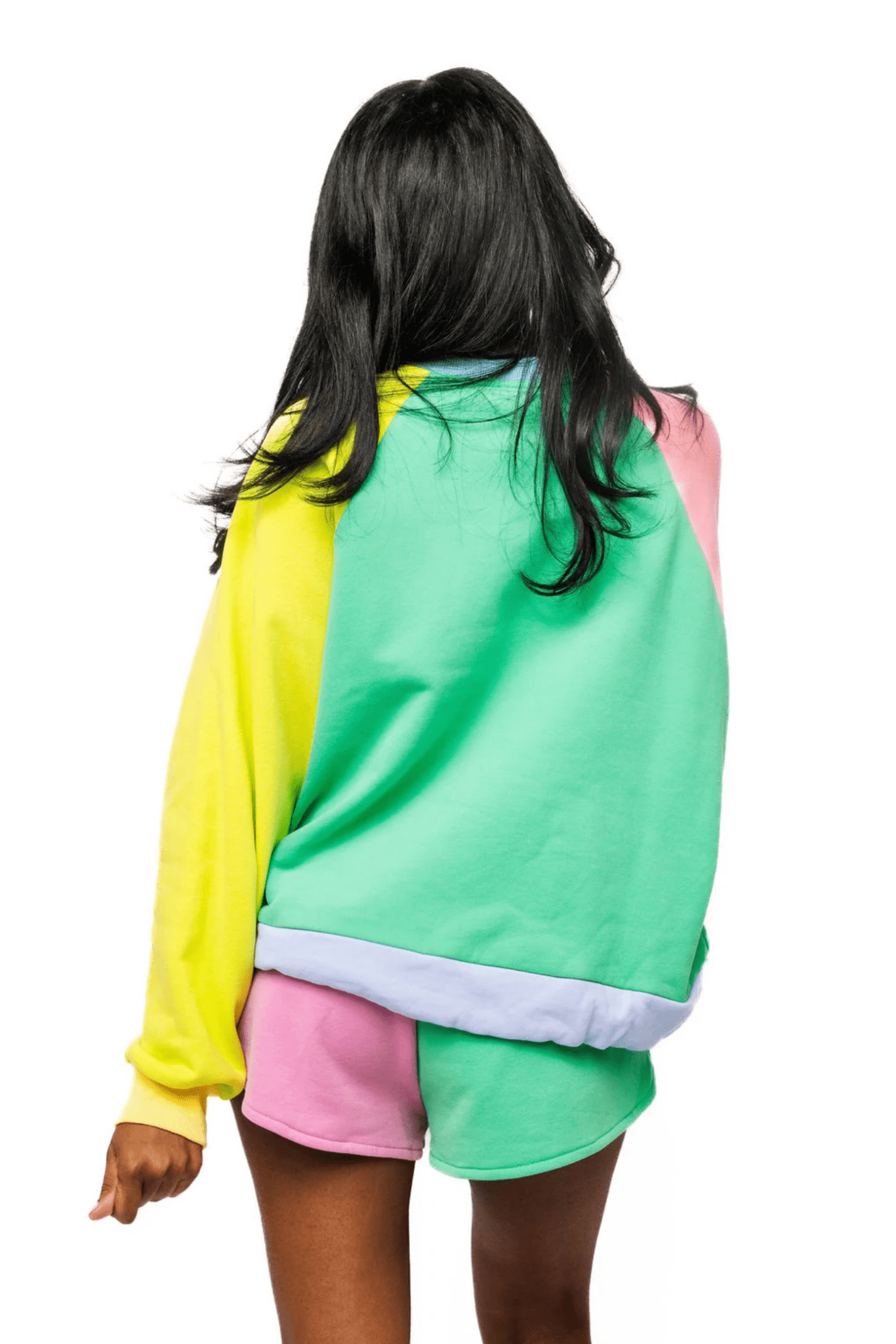 Colorblock QOS Logo Tie ShortWomen - Bottoms - ShortsQueen of SparklesThe Printed Peach Savannah