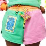 Colorblock QOS Logo Tie ShortWomen - Bottoms - ShortsQueen of SparklesThe Printed Peach Savannah