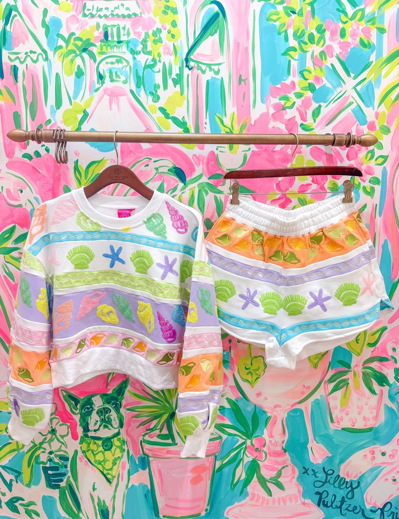 Colorblock Stripe Shell SweatshirtQueen of SparklesThe Printed Peach Savannah