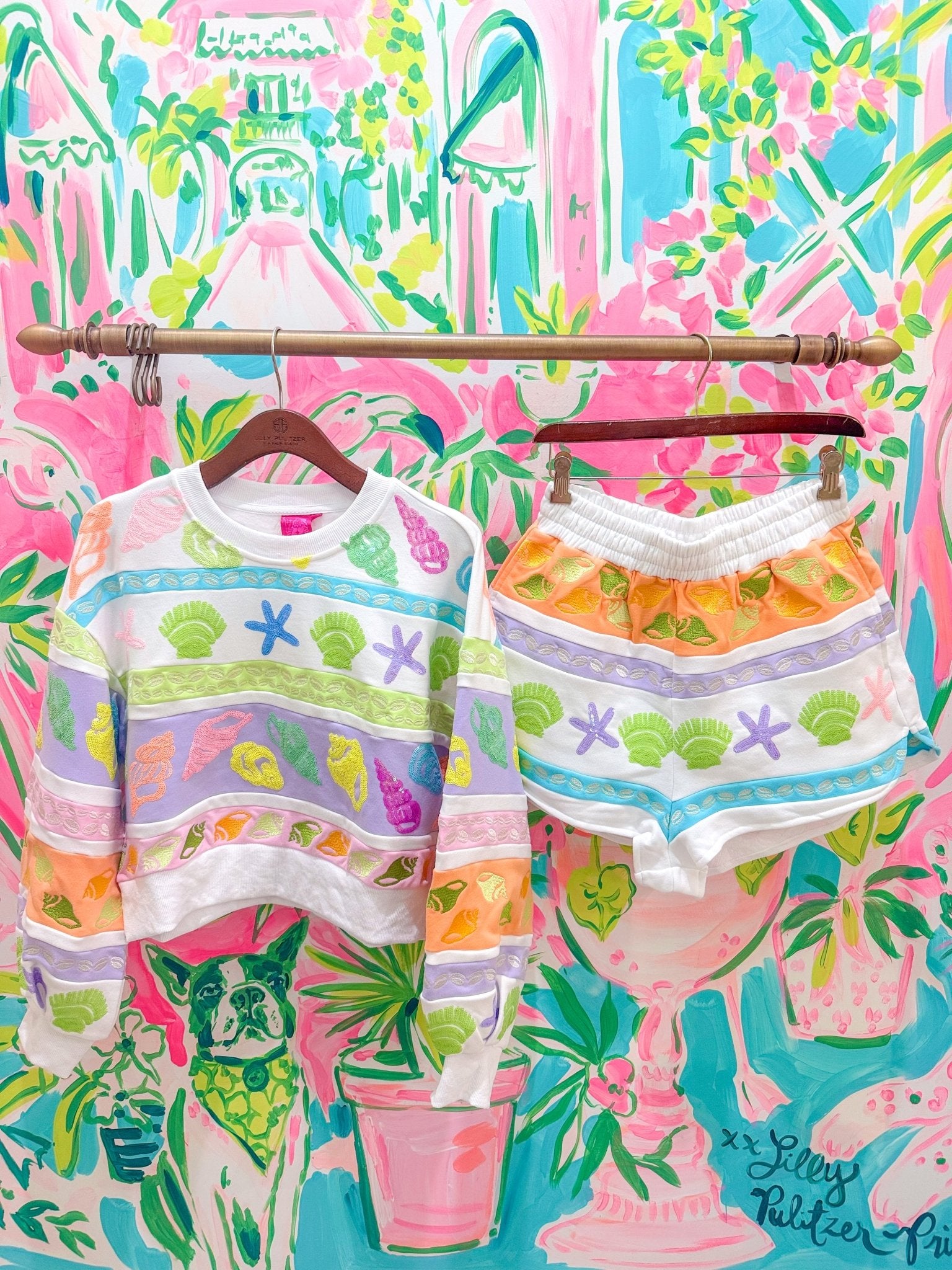 Colorblock Stripe Shell SweatshirtQueen of SparklesThe Printed Peach Savannah