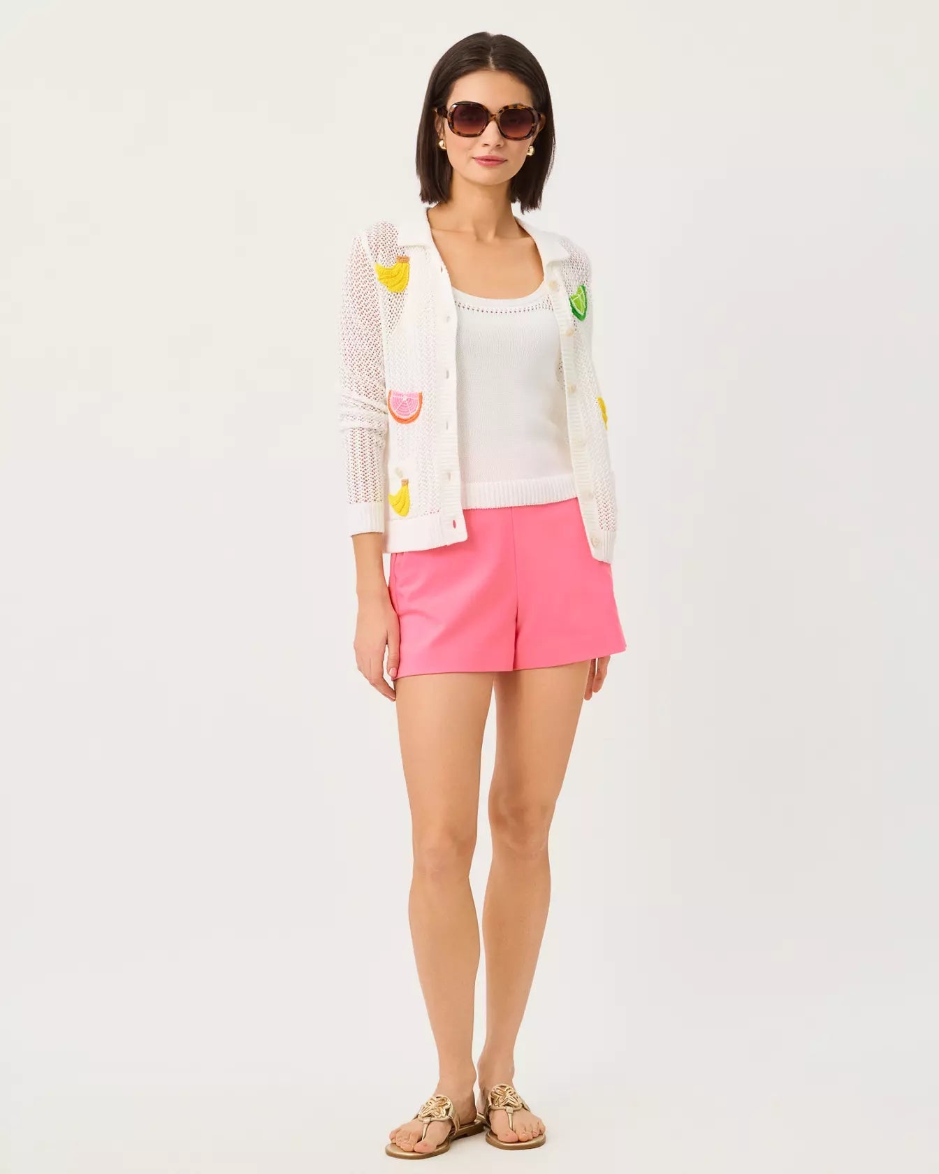 Cormac Mesh Sweater SetWomen - Sweaters & Cardigans - Cardigans & VestsLILLY PULITZERThe Printed Peach Savannah