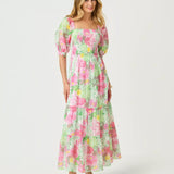Hadly Short Sleeve Smocked Maxi Dress