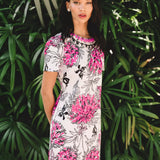 Olive Beaded Stretch Shift Dress