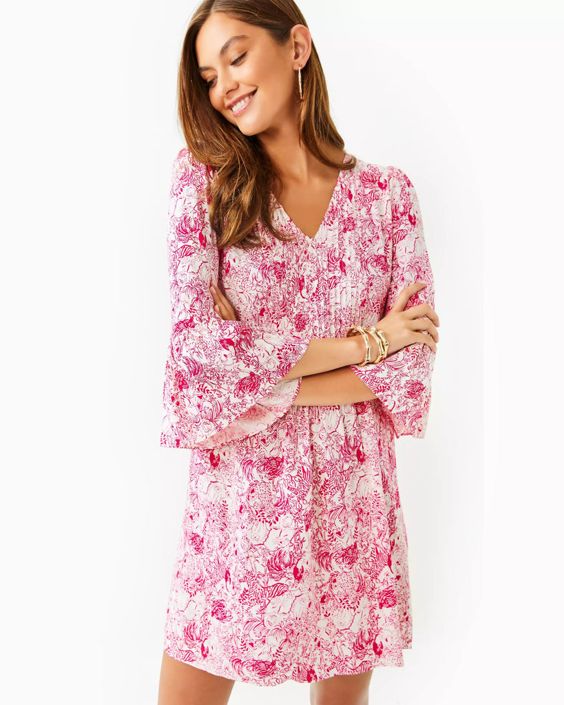 Danika 3/4 Sleeve Tunic DressHeartland Retail ItemsLILLY PULITZERThe Printed Peach Savannah