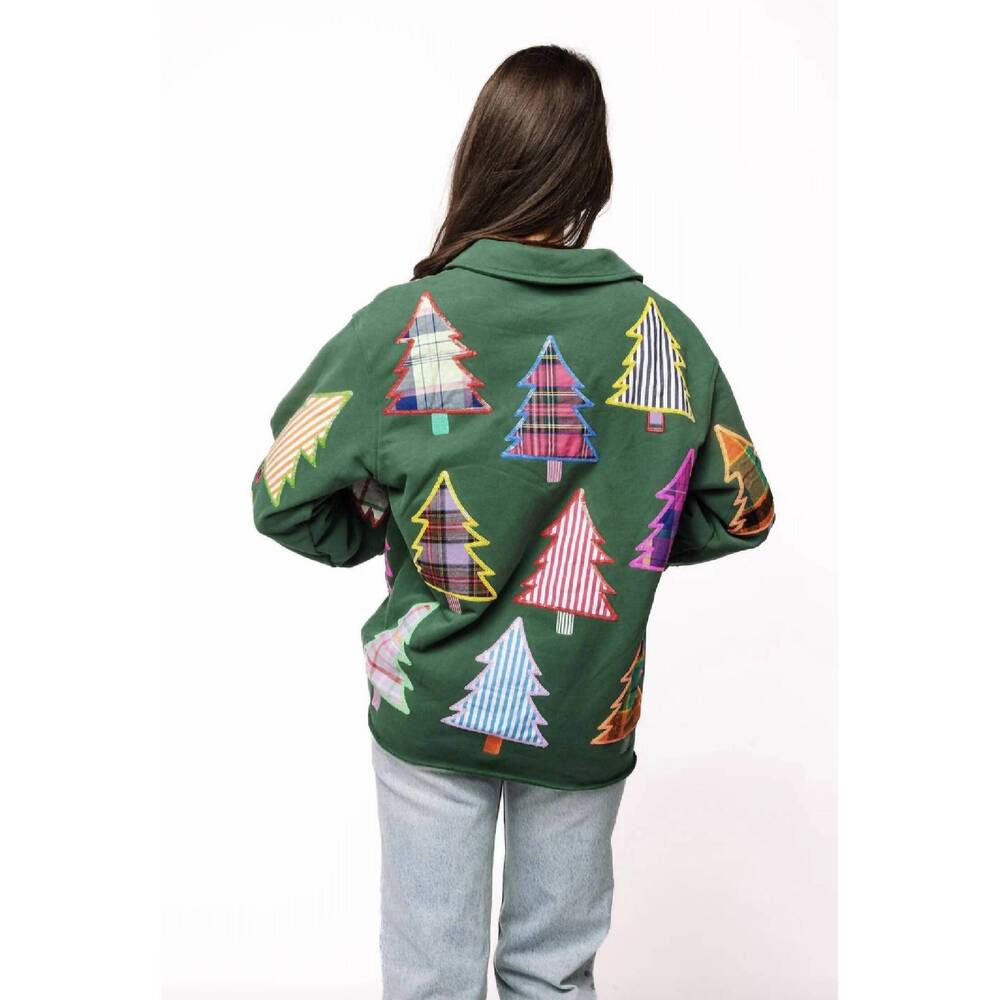 Dark Green Multi Plaid & Stripe Christmas Tree Pleated SkortWomen - Bottoms - SkortsQueen of SparklesThe Printed Peach Savannah
