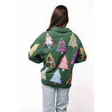 Dark Green Multi Plaid & Stripe Christmas Tree Pleated SkortWomen - Bottoms - SkortsQueen of SparklesThe Printed Peach Savannah