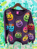 Dark Purple Multi Candy in Halloween Baskets SweatshirtWomens - Tops - CrewnecksQueen of SparklesThe Printed Peach Savannah