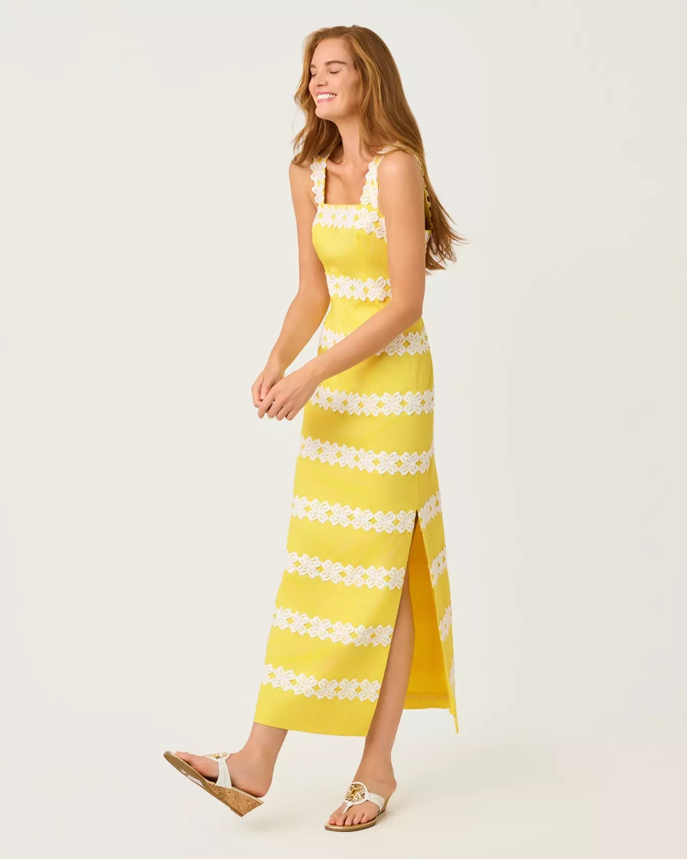 Davis Maxi DressDresses - Fitted DressesLILLY PULITZERThe Printed Peach Savannah