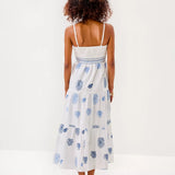 Zanna Embroidered Cotton Midi Dress