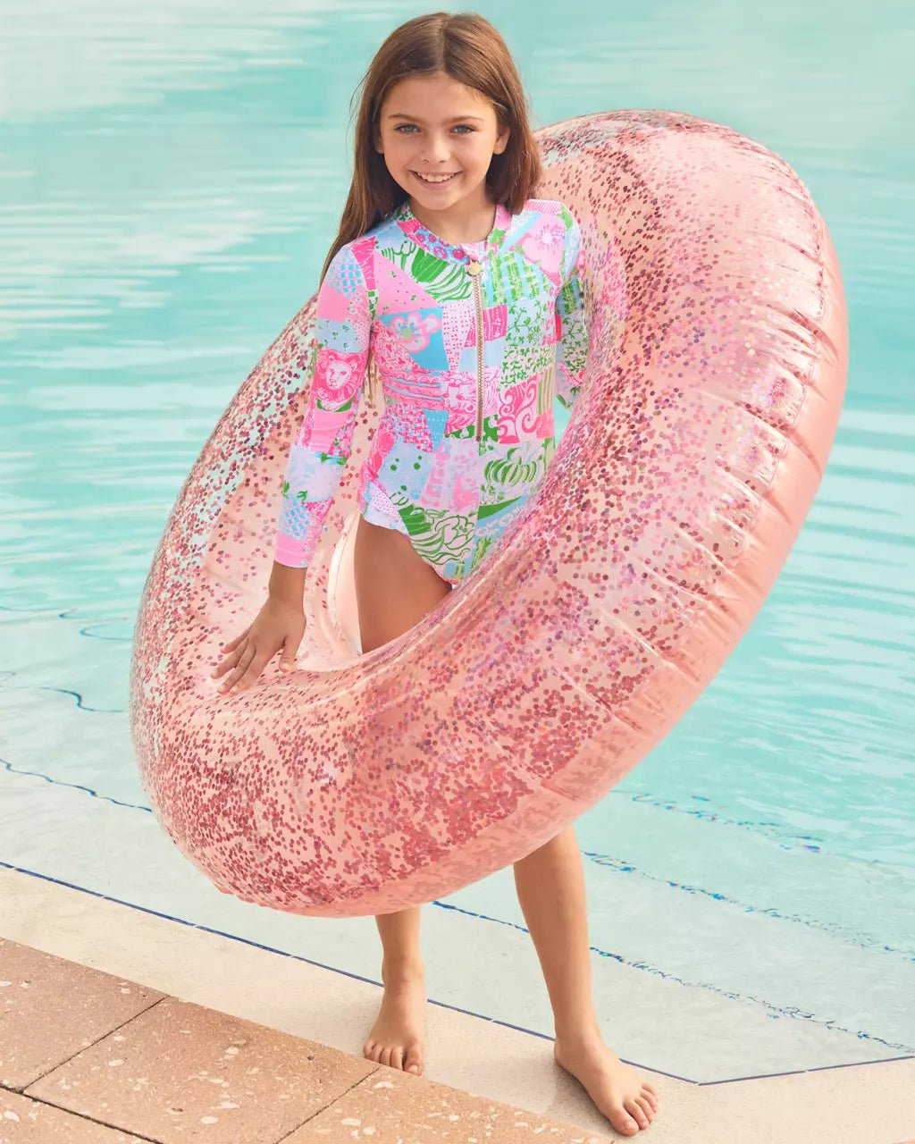 Denning Rashguard UPF 50+Girls - Swim - One PiecesLILLY PULITZERThe Printed Peach Savannah