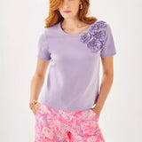 Clairmont Rosette Knit Top
