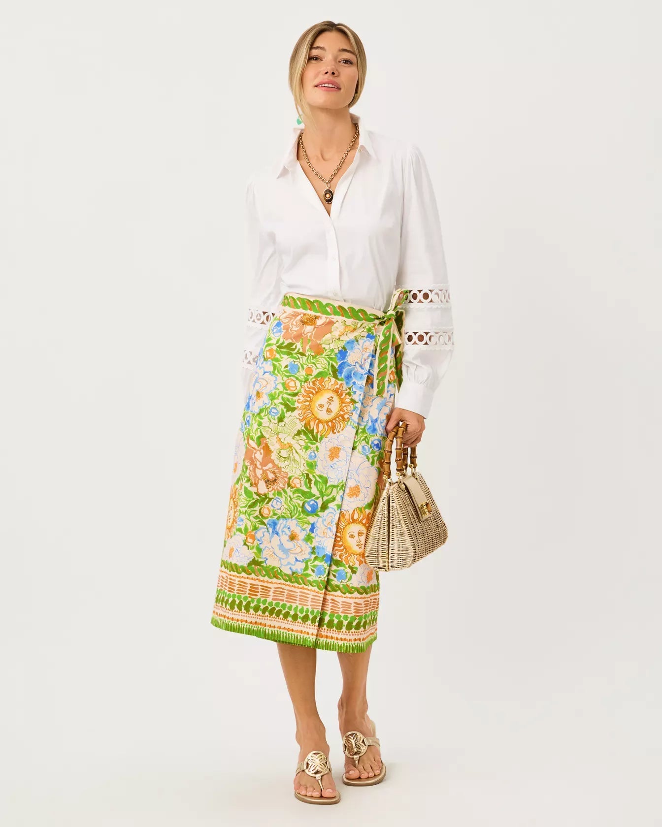 Dustin Midi SkirtLILLY PULITZERThe Printed Peach Savannah