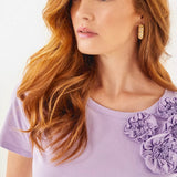 Clairmont Rosette Knit Top