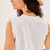 Kavalla Sleeveless Ruffle Top