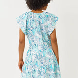 Norella Flutter Sleeve Linen Dress