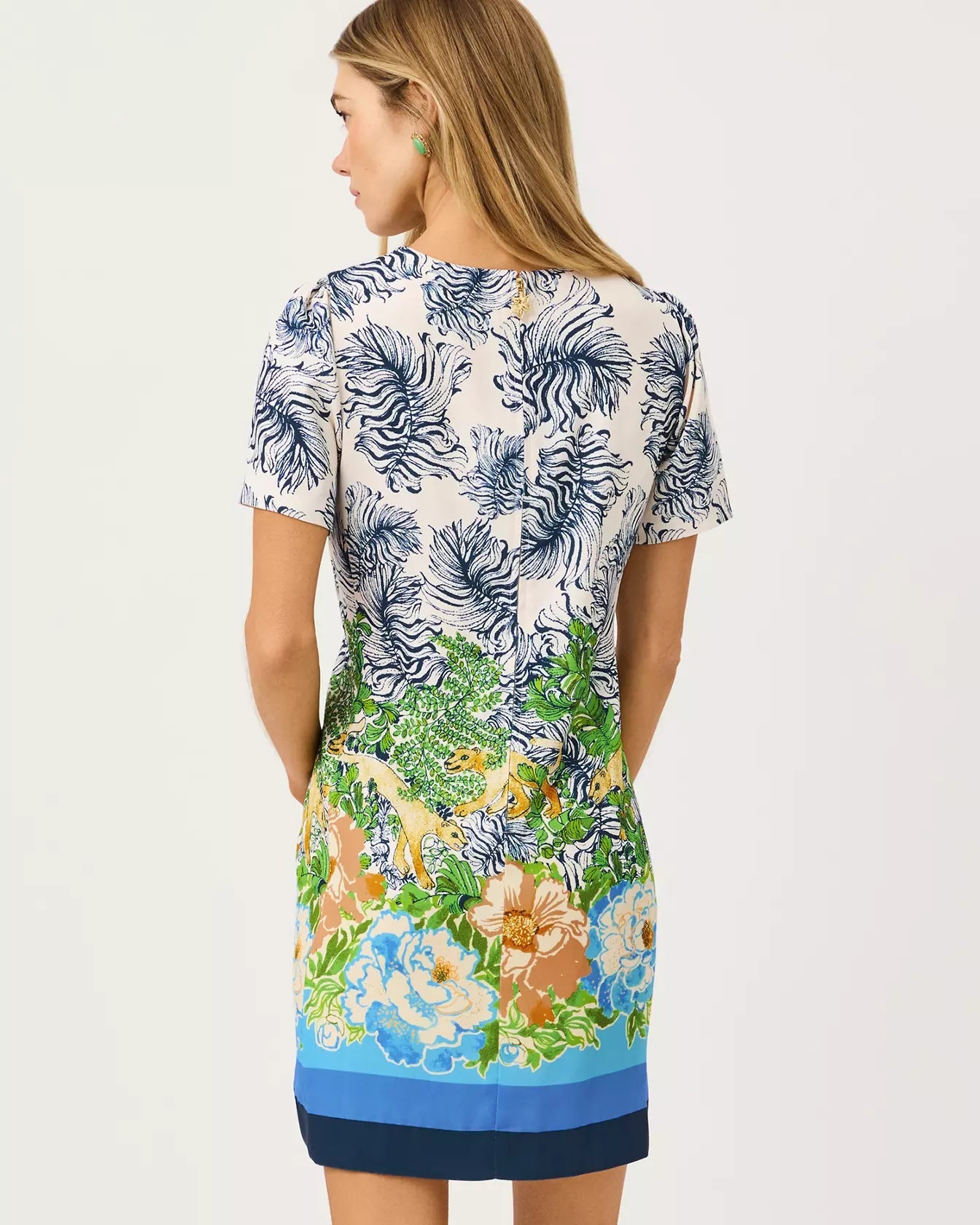 Edita Short Sleeve ShiftWomen - Dresses - A-Line/Easy DressesLILLY PULITZERThe Printed Peach Savannah