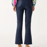 Liza Coated Crop Flare Pant