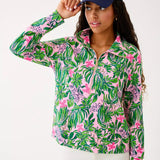 Eleni UPF 50+ PulloverWomen - Tops - Sweatshirts & PopoversLILLY PULITZERThe Printed Peach Savannah