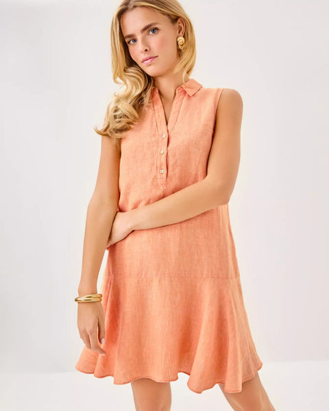 Ellowyn Linen DressWomens - DressesLILLY PULITZERThe Printed Peach Savannah
