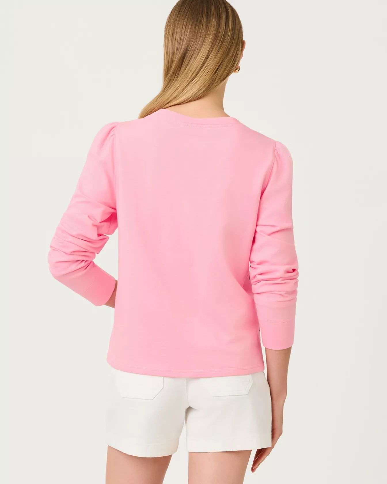 Elmaria Puff Sleeve SweatshirtWomen - Loungewear - TopsLILLY PULITZERThe Printed Peach Savannah