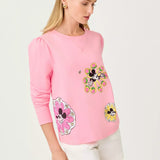Elmaria Puff Sleeve SweatshirtWomen - Loungewear - TopsLILLY PULITZERThe Printed Peach Savannah