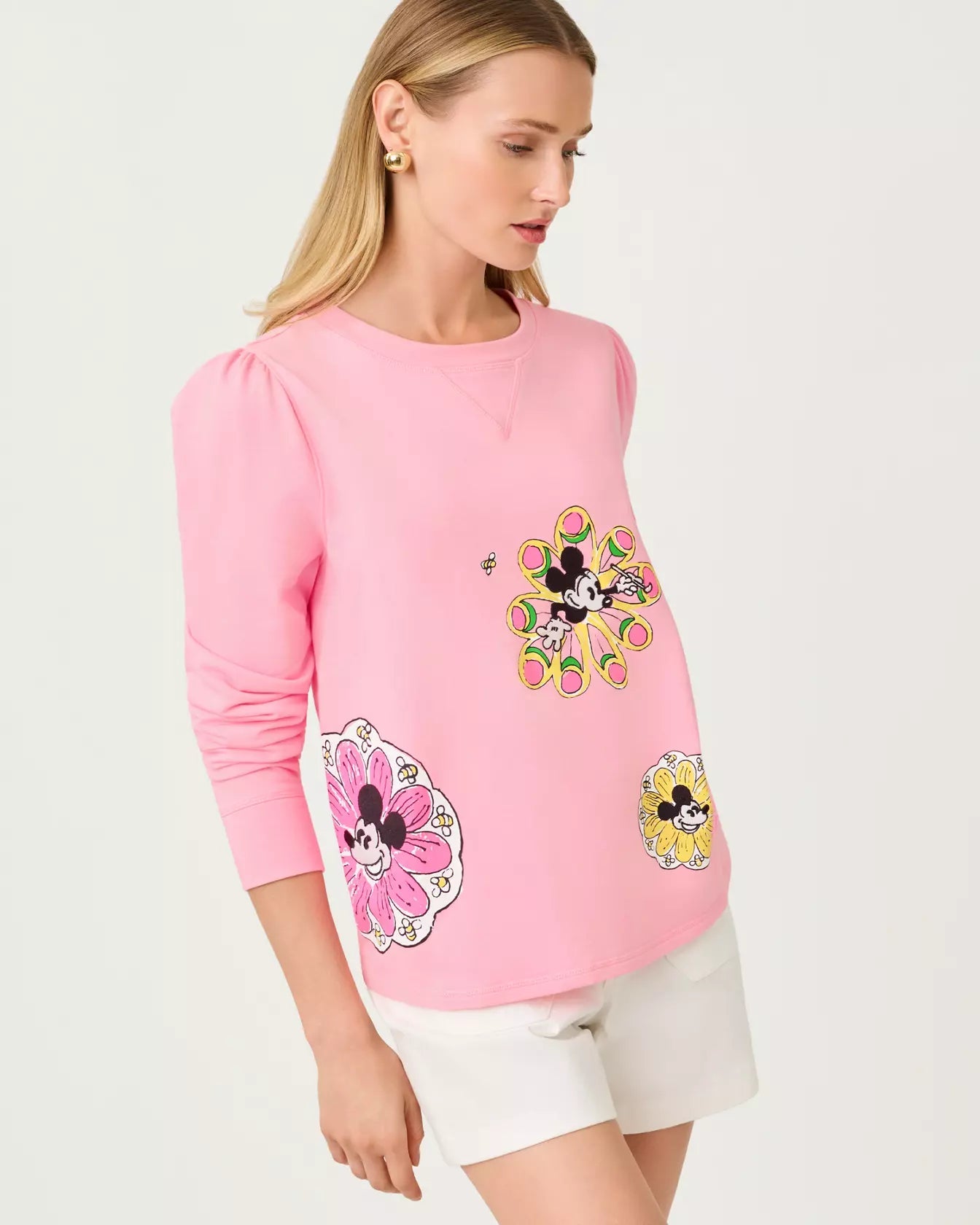 Elmaria Puff Sleeve SweatshirtWomen - Loungewear - TopsLILLY PULITZERThe Printed Peach Savannah