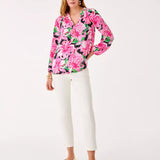 Elsa Silk TopWomen - Tops - BlousesLILLY PULITZERThe Printed Peach Savannah