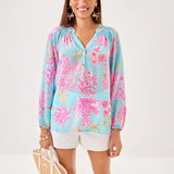 Elsa Silk TopWomens - DressesLILLY PULITZERThe Printed Peach Savannah