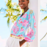 Elsa Silk TopWomens - DressesLILLY PULITZERThe Printed Peach Savannah