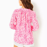 Elsa Silk TopWomen - Tops - BlousesLILLY PULITZERThe Printed Peach Savannah
