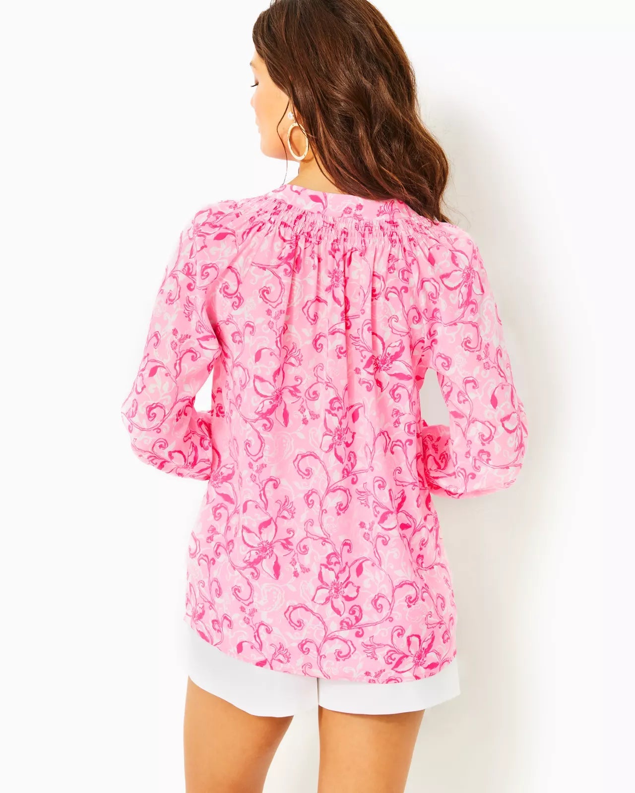 Elsa Silk TopWomen - Tops - BlousesLILLY PULITZERThe Printed Peach Savannah