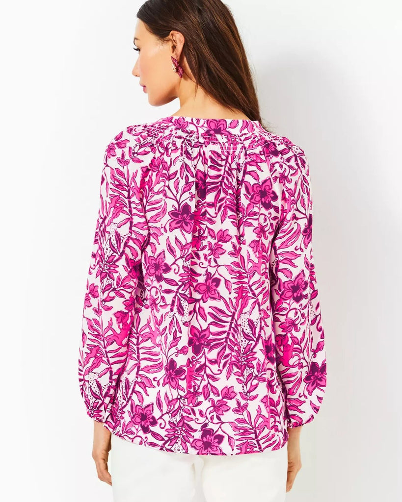 Elsa Silk TopHeartland Retail ItemsLILLY PULITZERThe Printed Peach Savannah