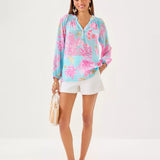 Elsa Silk TopWomens - DressesLILLY PULITZERThe Printed Peach Savannah