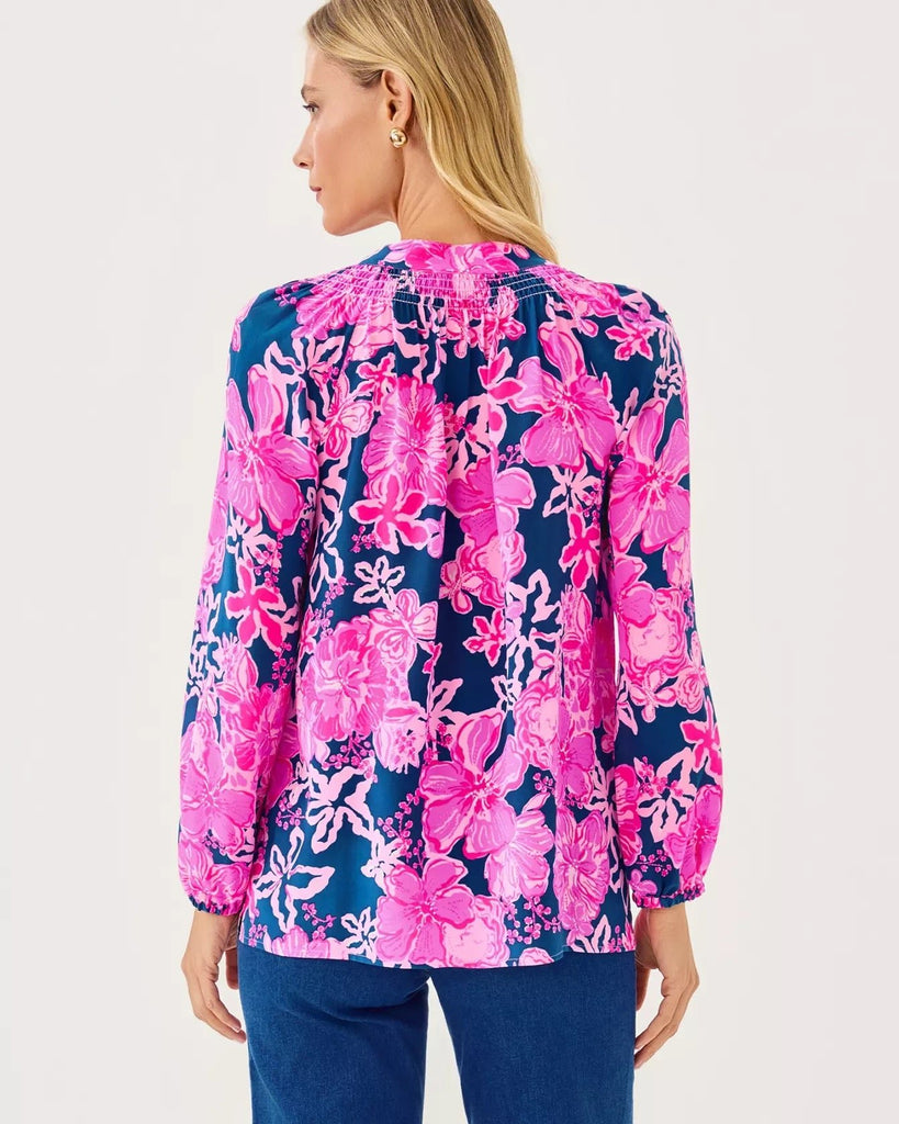 Elsa TopWomens - Tops - BlousesLILLY PULITZERThe Printed Peach Savannah
