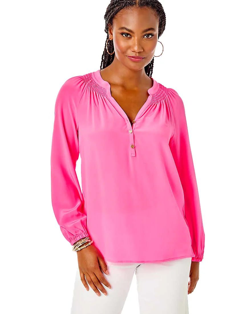 Elsa TopWomen - Tops - BlousesLILLY PULITZERThe Printed Peach Savannah