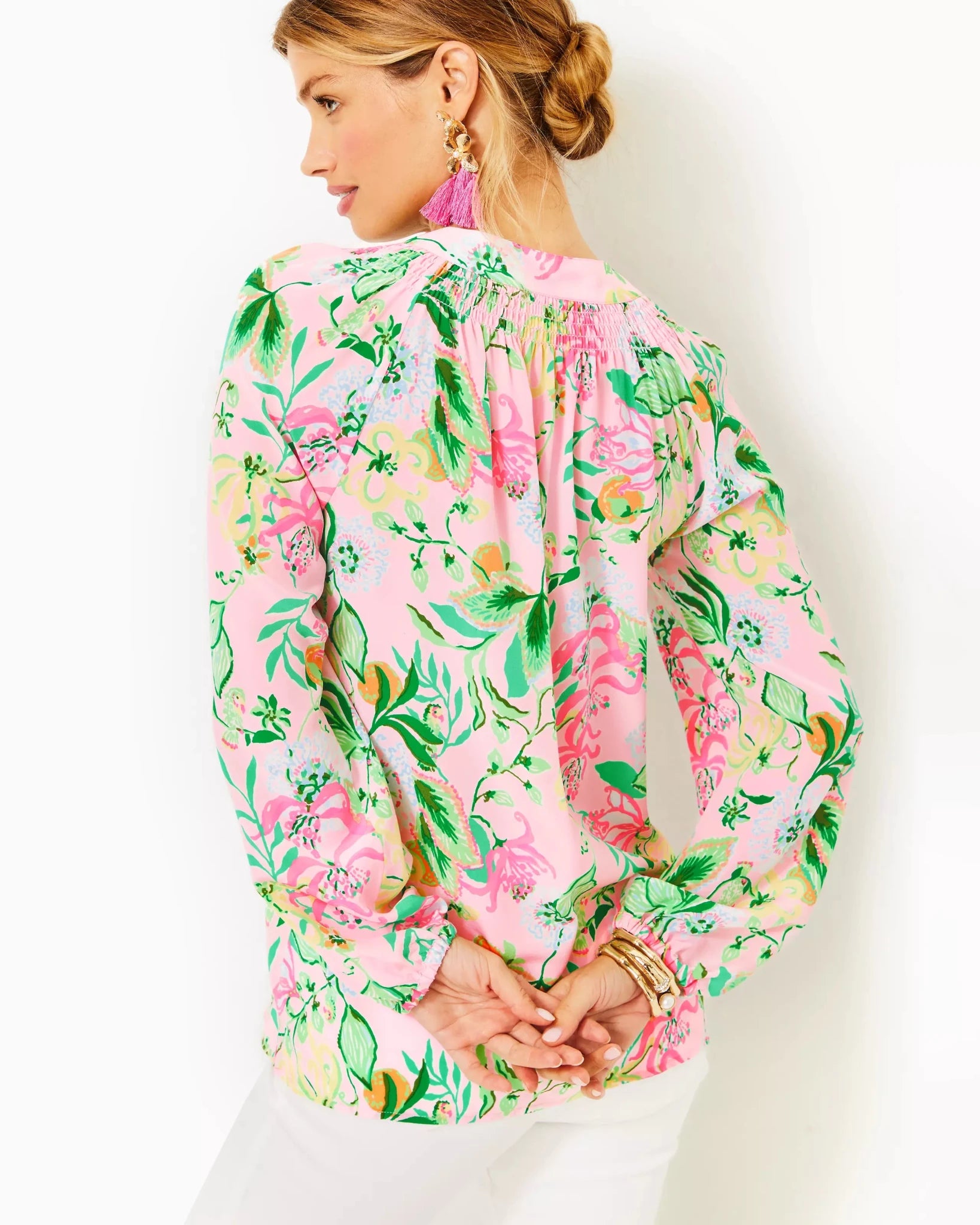 Elsa TopWomens - Tops - BlousesLILLY PULITZERThe Printed Peach Savannah