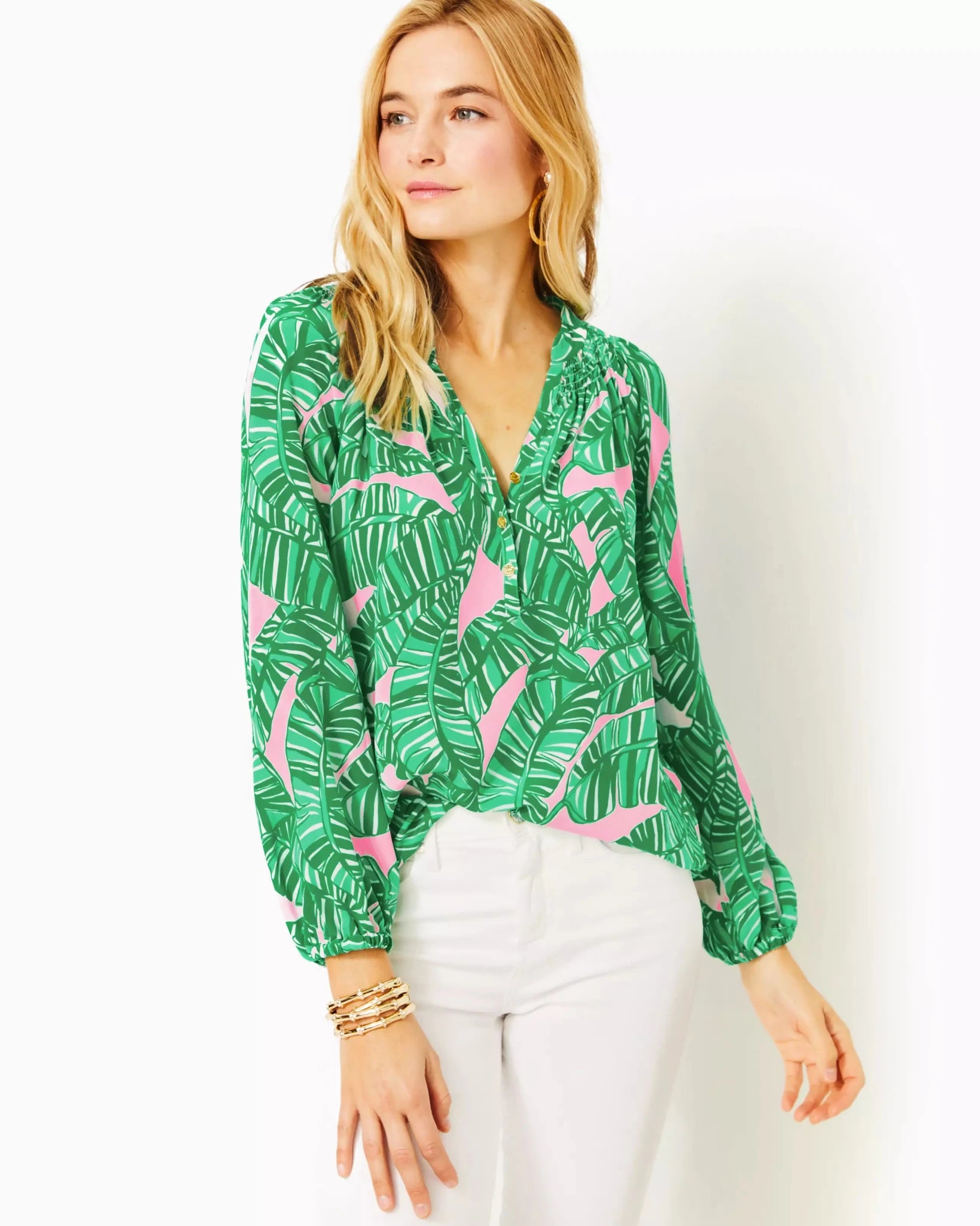 Elsa TopWomen - Tops - BlousesLILLY PULITZERThe Printed Peach Savannah