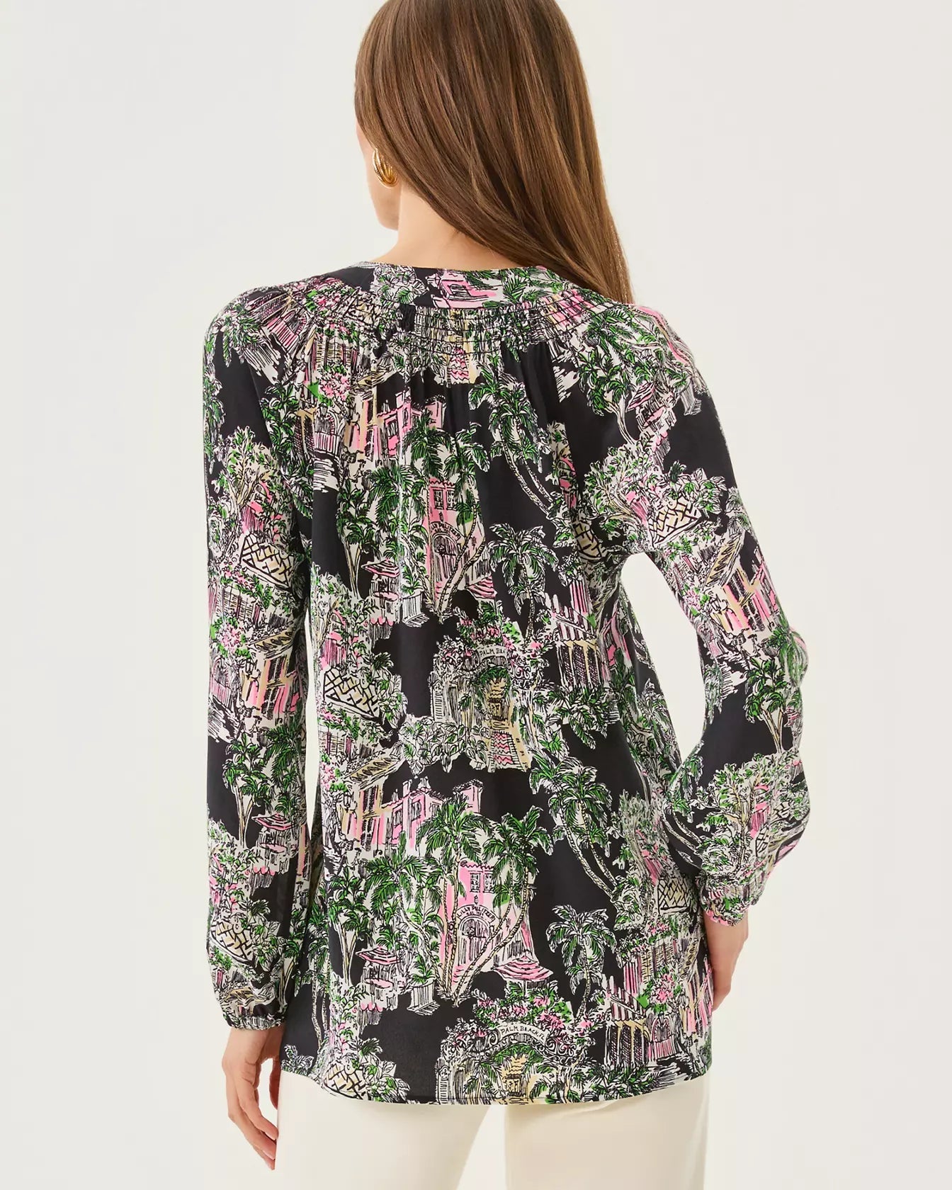 Elsa TopWomen - Tops - BlousesLILLY PULITZERThe Printed Peach Savannah