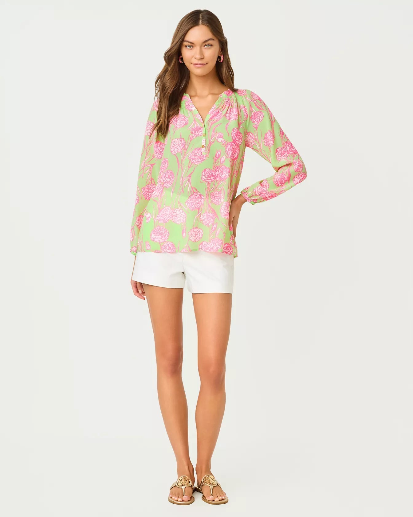 Elsa TopWomen - BlousesLILLY PULITZERThe Printed Peach Savannah